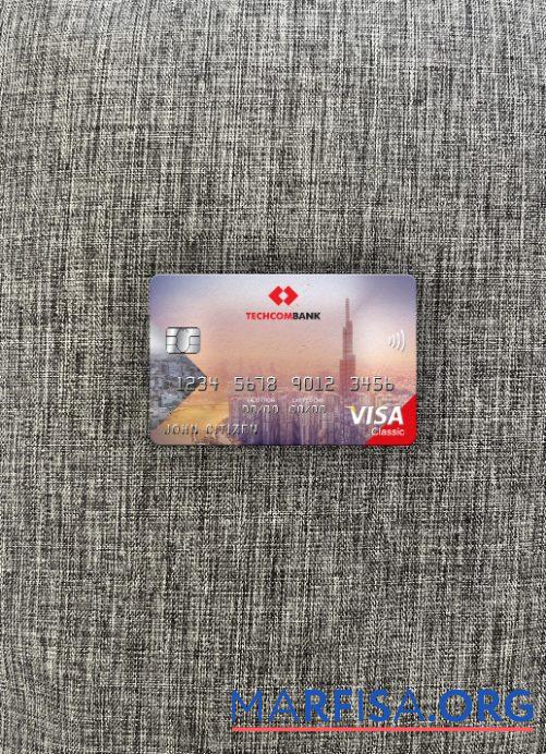 Downloadable Vietnam Techcombank visa classic card photolook front sample